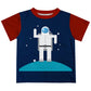 Astronaut Name Blue Short Sleeve Boys Tee Shirt - Wimziy&Co.