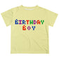 Birthday Boy Yellow Short Sleeve Tee Shirt