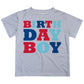 Birthday Boy Name and Your Age Gray Short Sleeve Tee Shirt