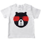 Boys white and black bear short sleeve tee shirt with name - Wimziy&Co.