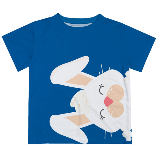 Bunny Face Royal Short Sleeve Tee Shirt