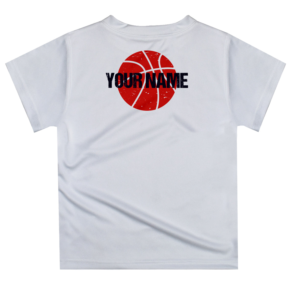 Basketball Flag Name White Short Sleeve Tee Shirt - Wimziy&Co.