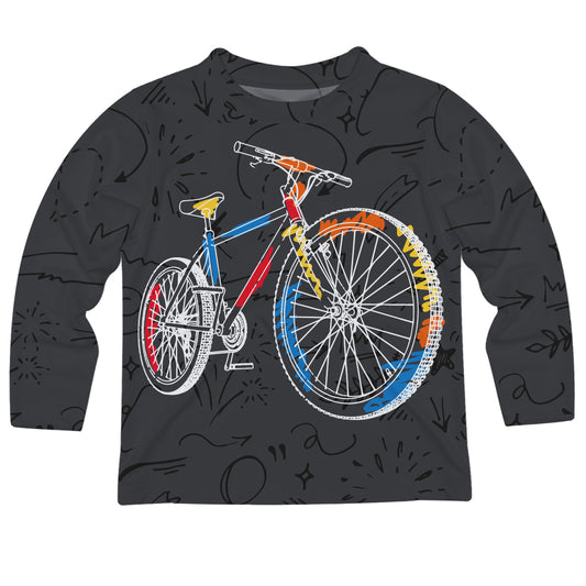 Bike Gray Long Sleeve Tee Shirt