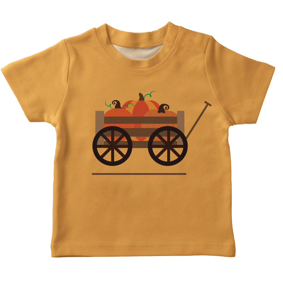 Boys brown and yellow pumpkins tee shirt with name - Wimziy&Co.