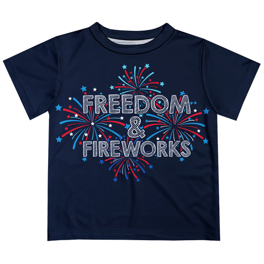 Freedom Fireworks Navy Short Sleeve Tee Shirt