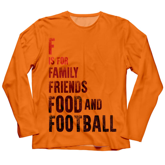 Football Orange Boys Tee Shirt LS