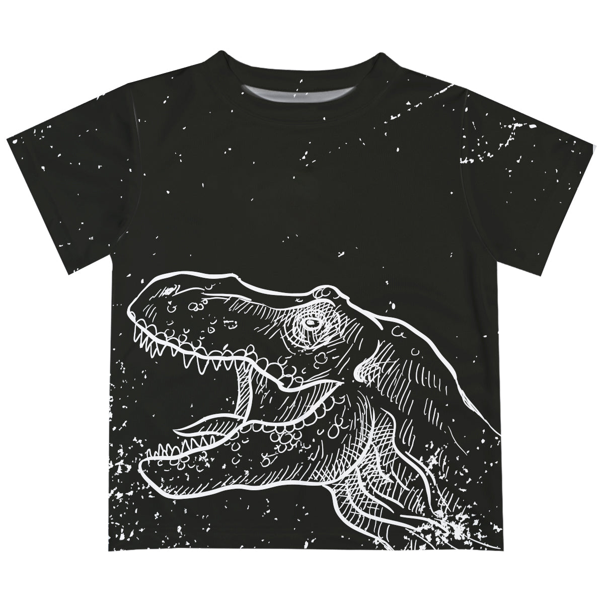 White Dinosaur Name Black Short Sleeve Boys Tee Shirt - Wimziy&Co.