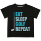 Golf Black Short Sleeve Tee Shirt