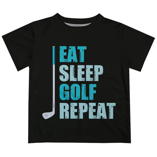 Golf Black Short Sleeve Tee Shirt