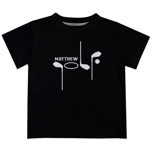 Golf Name Black Short Sleeve Tee Shirt