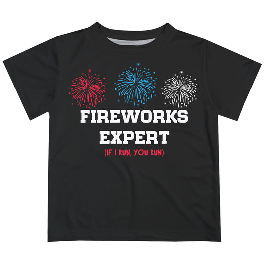 Fireworks Expert Black Short Sleeve Tee Shirt