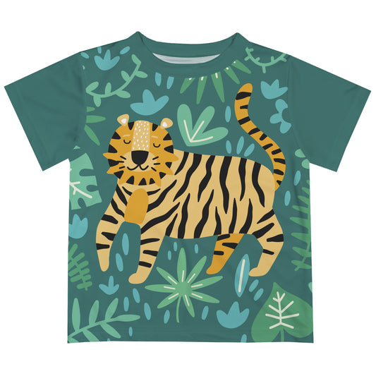 Lion Plants Green Short Sleeve Tee Shirt