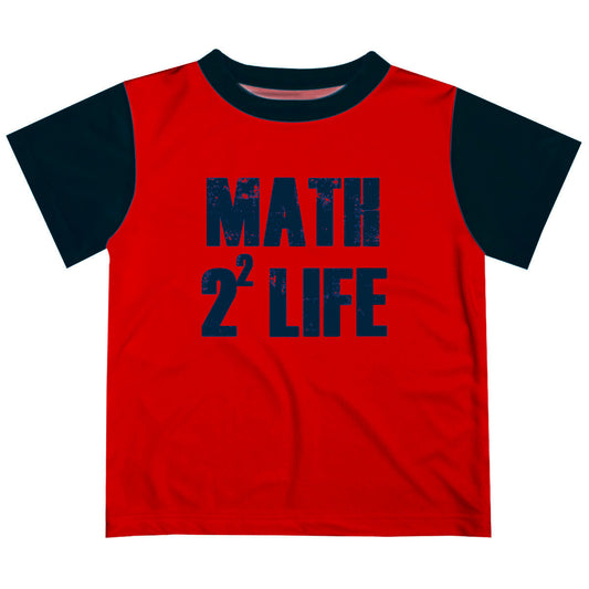 Math Life Red and Black Short Sleeve Tee Shirt