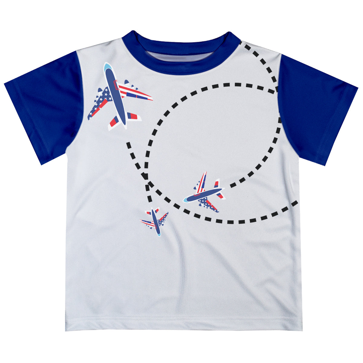 Planes White Royal Short Sleeve Boys Tee Shirt - Wimziy&Co.