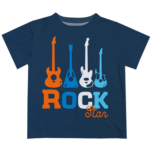 Rock Star Navy Short Sleeve Tee Shirt