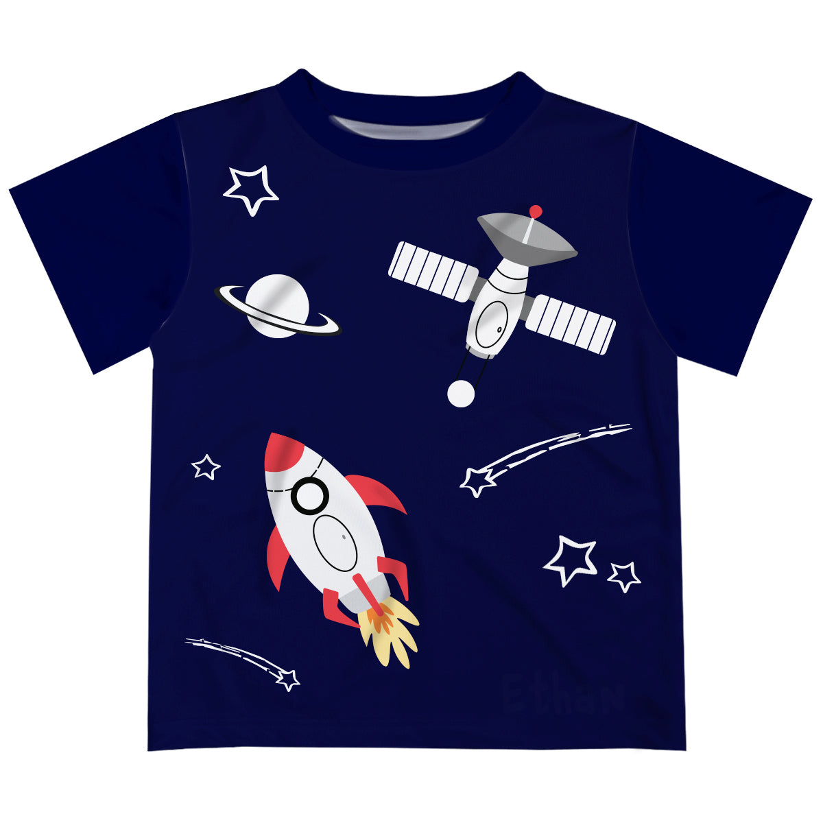 Space Navy Short Sleeve Tee Shirt - Wimziy&Co.