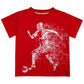 Soccer Player Personalized Name Red Short Sleeve Tee Shirt