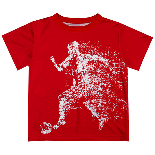 Soccer Player Personalized Name Red Short Sleeve Tee Shirt