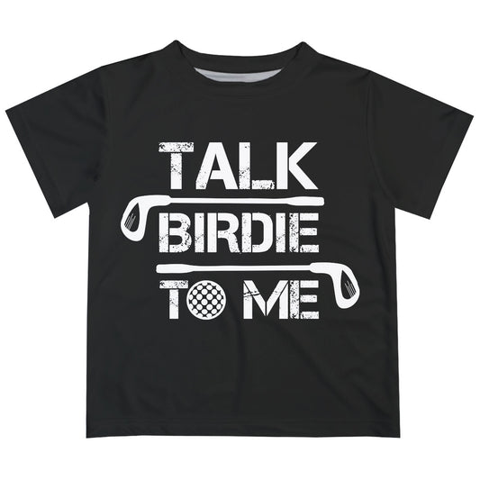Talk Birdie To Me Black Short Sleeve Tee Shirt