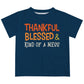 Thankful Blessed Navy Short Sleeve Tee Shirt