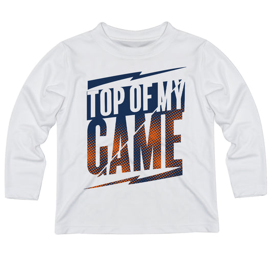 Top Of My Game White Long Sleeve Tee Shirt
