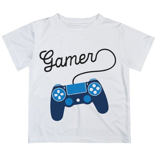 Video Game Control White Short Sleeve Tee Shirt