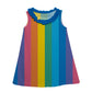 Rainbow Stripes A Line Dress - Wimziy&Co.