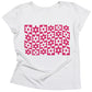 Flowers Check White and Hot Pink Short Sleeve Tee Shirt