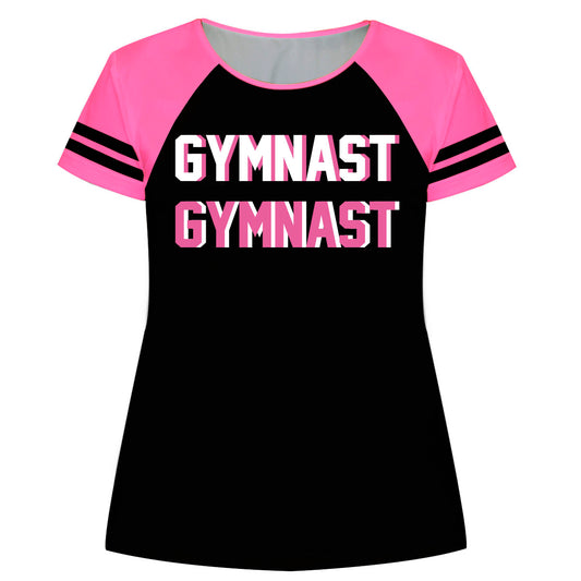 Gymnast Black and Pink Short Sleeve Tee Shirt