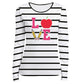 Love White And Black Stripes Long Sleeve Tee Shirt - Wimziy&Co.