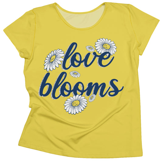 Love Blooms Yellow Short Sleeve Tee Shirt