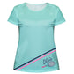 Tennis Name Turquoise Short Sleeve Tee Shirt