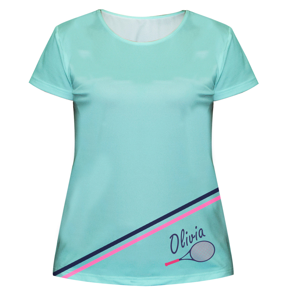 Tennis Name Turquoise Short Sleeve Tee Shirt