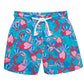 Crabs and Shell Print Turquoise Swimtrunk