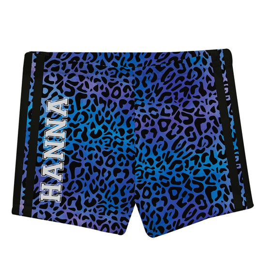 Animals Print Name Turquoise And Purple Shorties