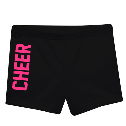 Cheer Black and Hot Pink Girls Shorties
