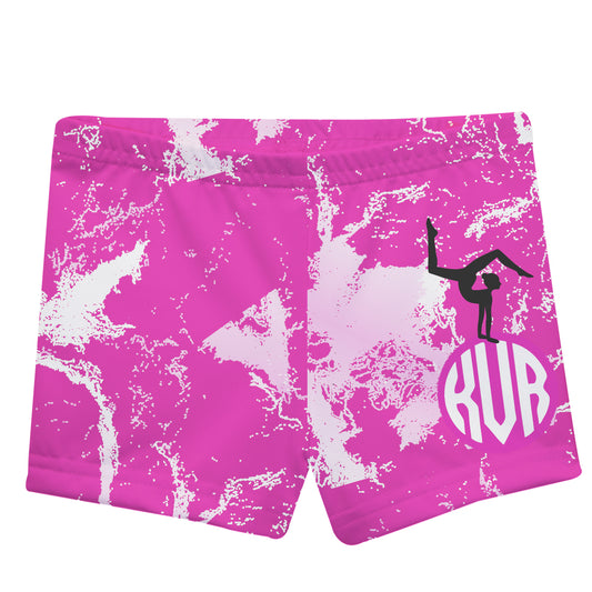 Gymnast Silhouette Monogram Hot Pink Shorties - Wimziy&Co.