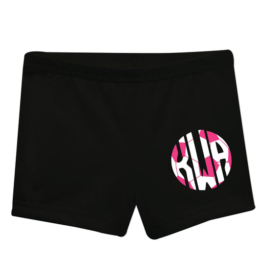 Soccer Personalized Monogram Black Shorties - Wimziy&Co.