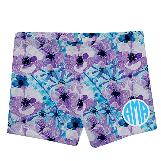 Tropical Purple Turquoise Shorties