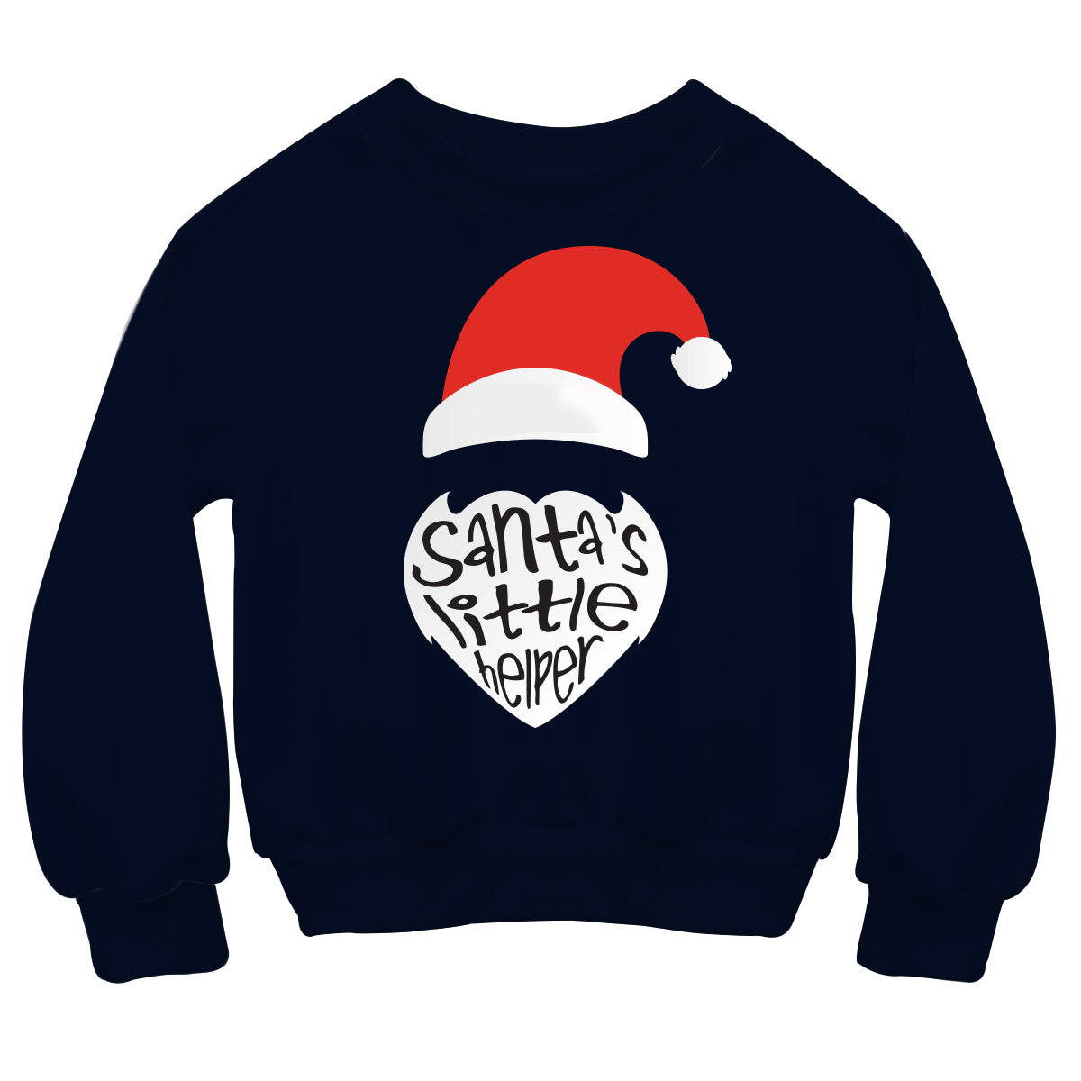 Girls blue santa sweater with name - Wimziy&Co.