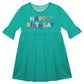 Happy Birthday Mint Amy Dress 3/4 Sleeve