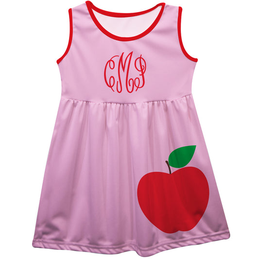 Apple Personalized Monogram Pink Tank Dress - Wimziy&Co.
