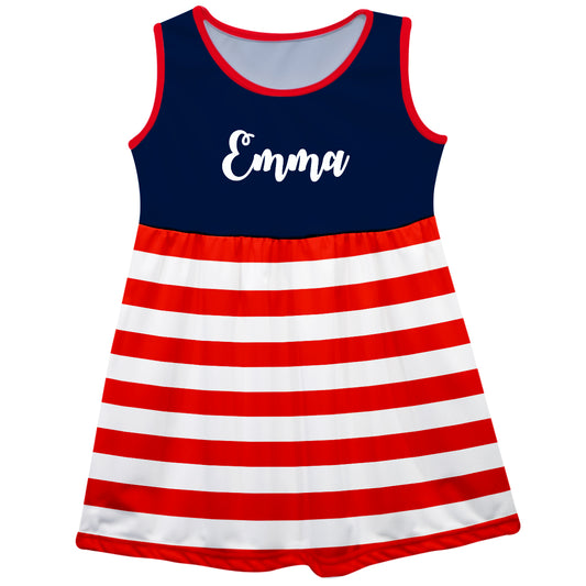 Name Stripes Red and White Tank Dress