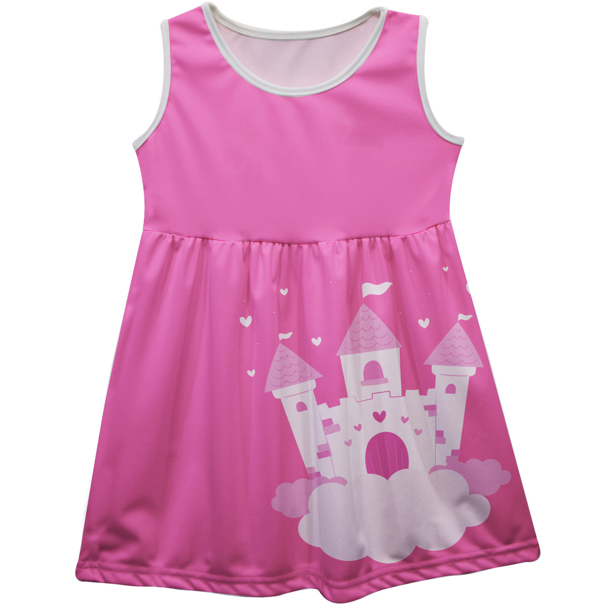 Castle Personalized Name Pink Tank Dress - Wimziy&Co.