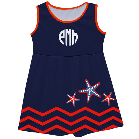 Stars Monogram Navy Tank Dress