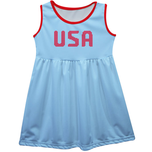 USA Light Blue Tank Dress