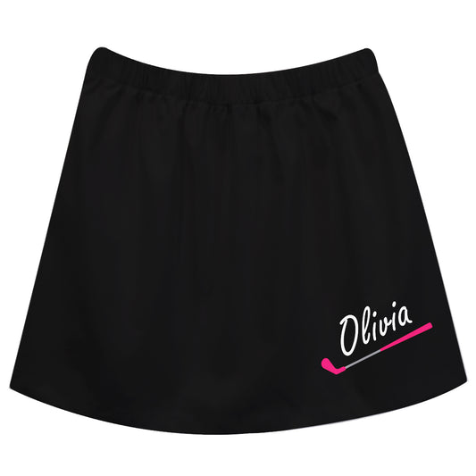 Golf Personalized Name Black Skirt
