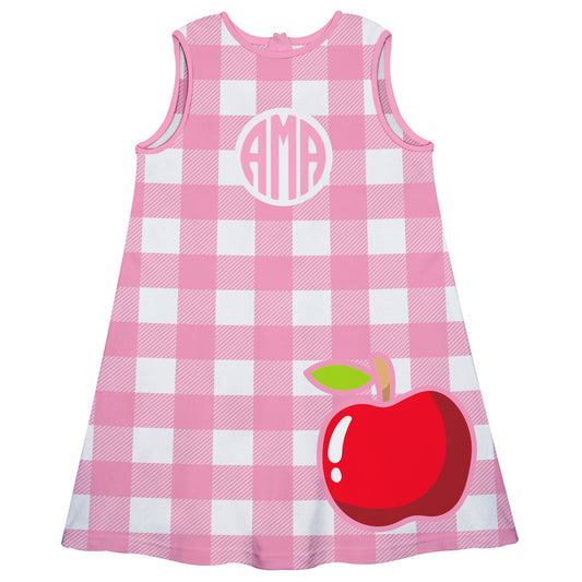 Apple Personalized Monogram Light Pink A Line Dress