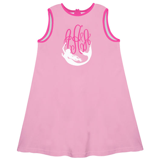 Mermaid Personalized Monogram Pink A Line Dress