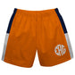 Monogram White and Black Stripe Orange Athletic Short
